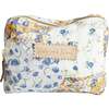 Print Wash Bag, Blue/Yellow Floral - Bags - 1 - thumbnail