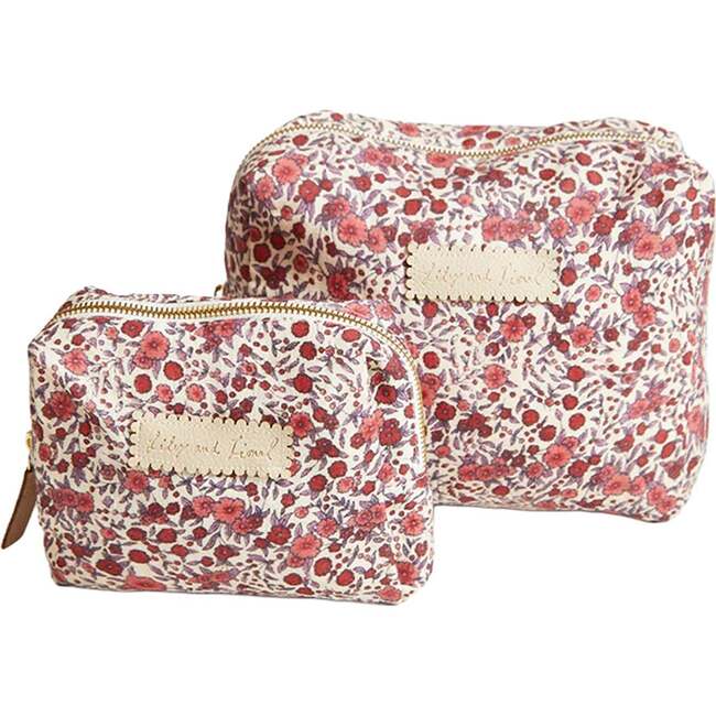 Print Cosmetic Bag, Pink Floral