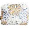 Print Cosmetic Bag, Blue/Yellow Floral - Bags - 1 - thumbnail