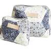 Print Cosmetic Bag, Navy - Bags - 3