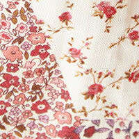 Print Cosmetic Bag, Pink Floral Multi