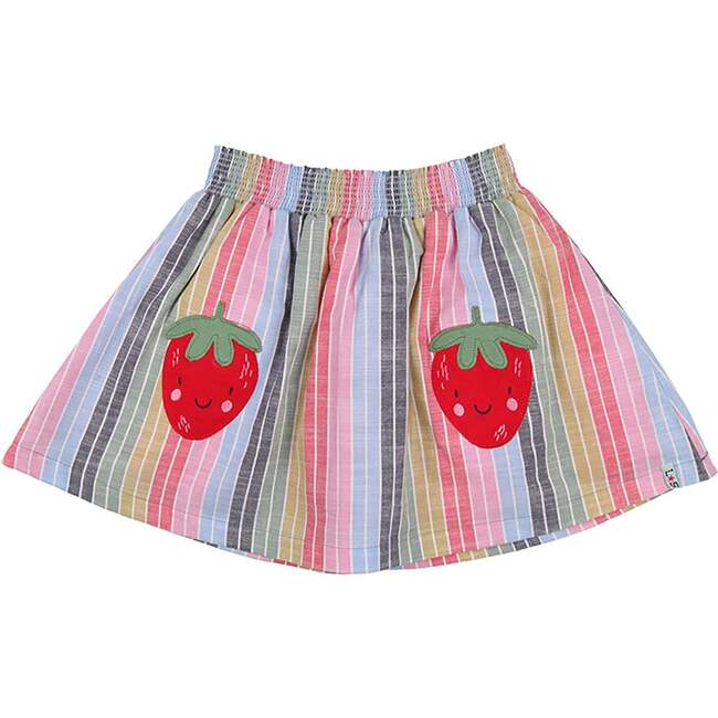 Rainbow Stripe Print Skirt