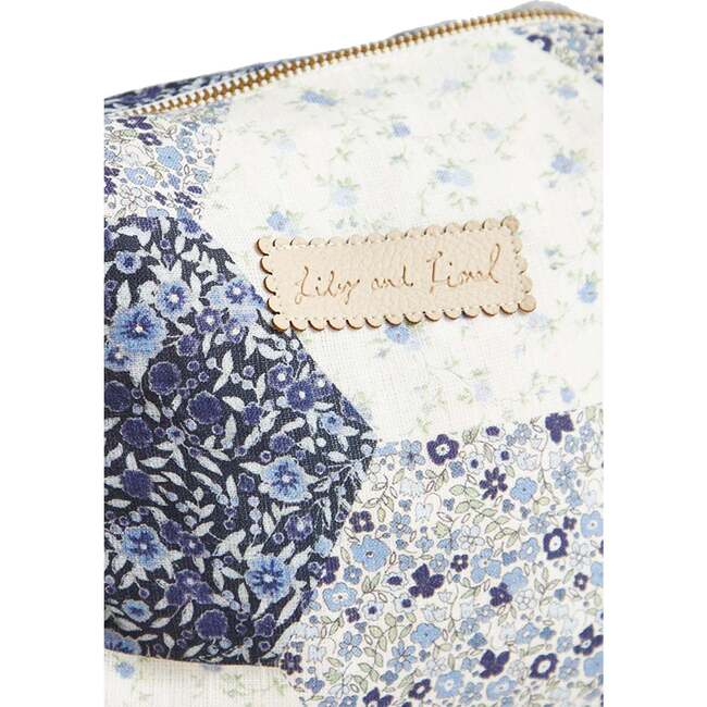 Print Wash Bag, Blue Floral - Bags - 3