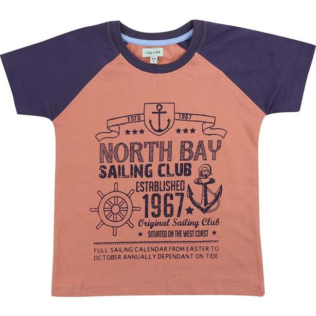 Sailing Club Slogan Print T-Shirt