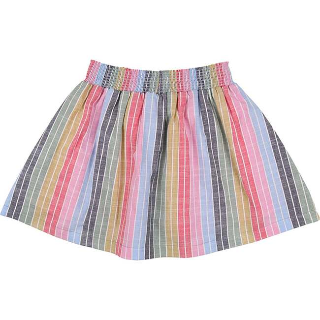 Rainbow Stripe Print Skirt