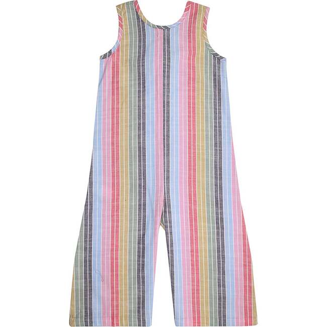 Rainbow Printed Jumpsuit with Buttons