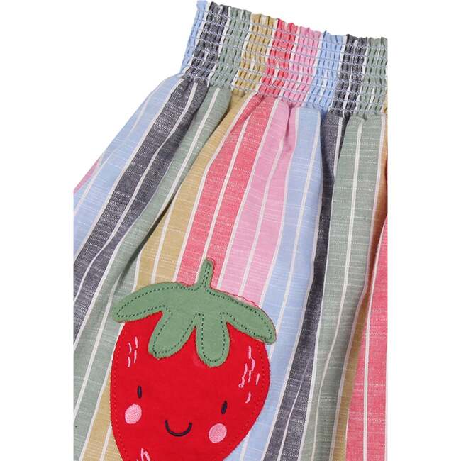 Rainbow Stripe Print Skirt - Skirts - 3