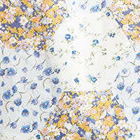 Print Wash Bag, Blue/Yellow Floral - Bags - 4