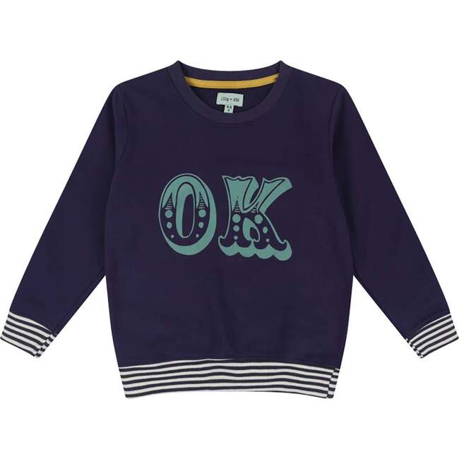 Ok Slogan Print Sweatshirt