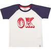 Ok Slogan Print T-Shirt, Navy - Sweatshirts - 1 - thumbnail
