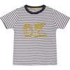 Ok Slogan Print T-Shirt, Stripe - T-Shirts - 1 - thumbnail