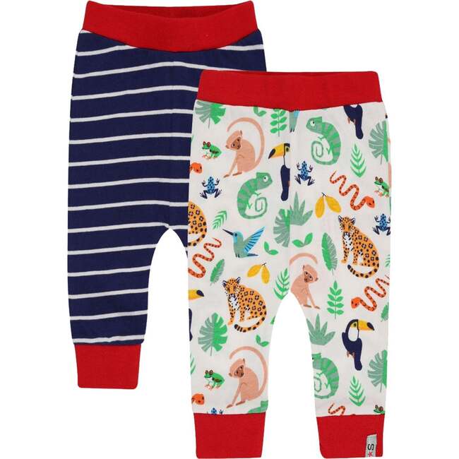 Animal Safari And Stripe Print Leggings - 2 Pack