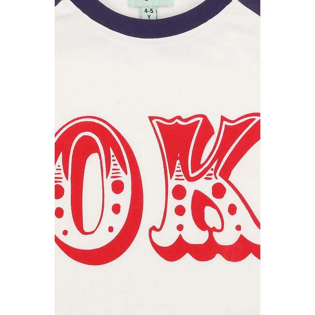 Ok Slogan Print T-Shirt, Navy - Sweatshirts - 3