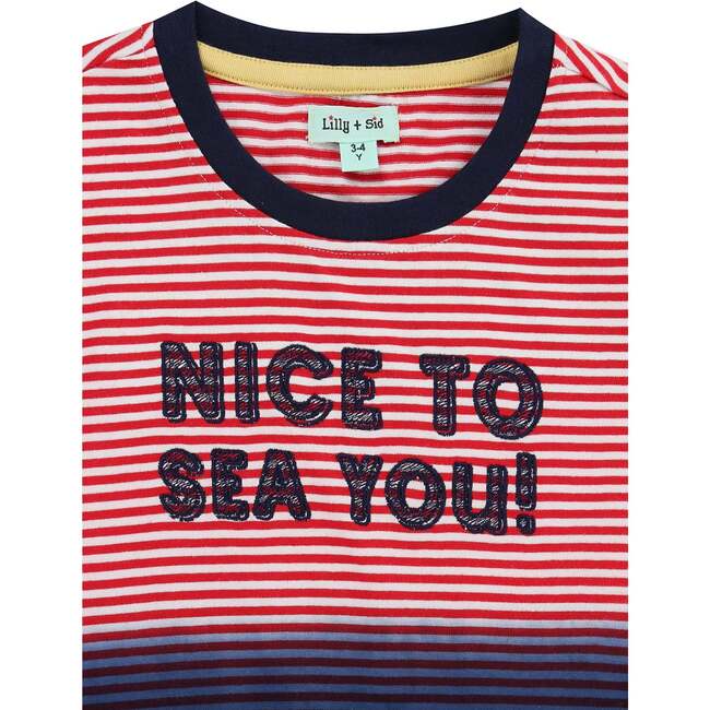 Nice To Sea You Slogan Print T-Shirt - T-Shirts - 3