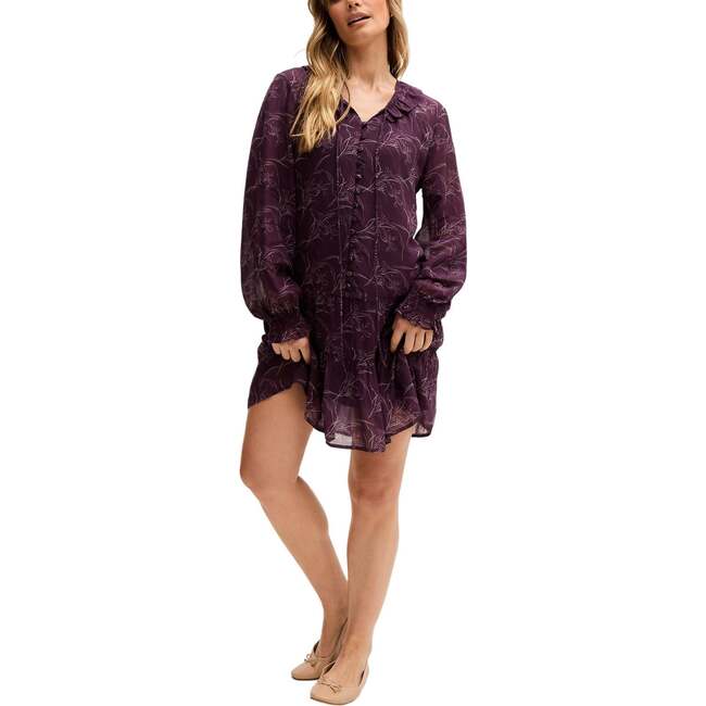 Henrietta Floral Print Button Down Mini Dress