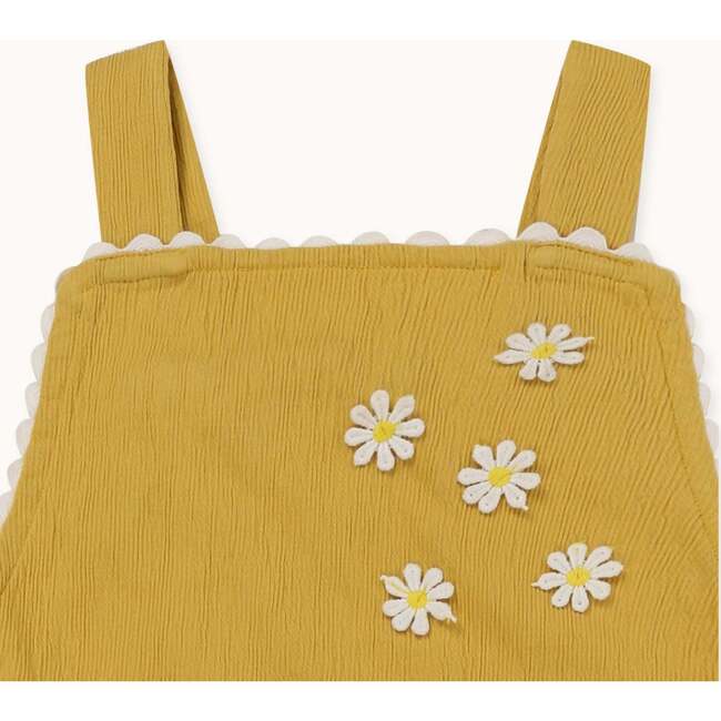 Floral Applique Dungarees Jumpsuit - Rompers - 4