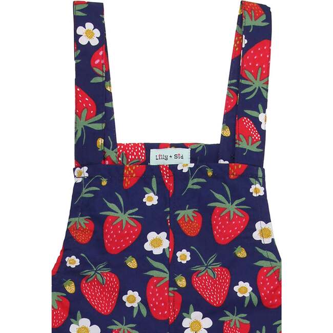 Strawberry Print Dungarees Jumpsuit - Rompers - 3