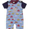 Car Print Top And Romper Set - Rompers - 1 - thumbnail