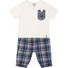 Check Print Top And Trouser Set - Mixed Apparel Set - 1 - thumbnail