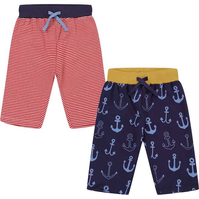 Anchor And Stripe Shorts - 2 Pack