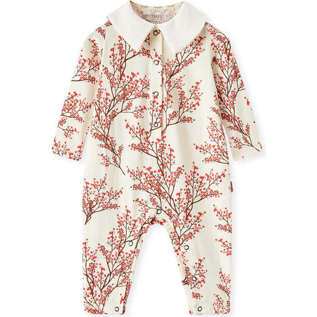 Winterberry Cotton Stretch Collar Long Sleeve Jumpsuit