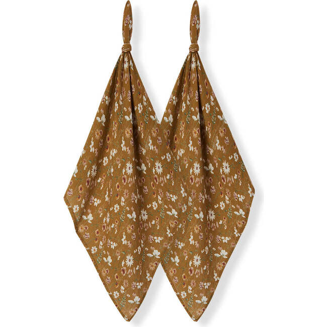Wildflower Bamboo Two-Piece Burp Cloth Set