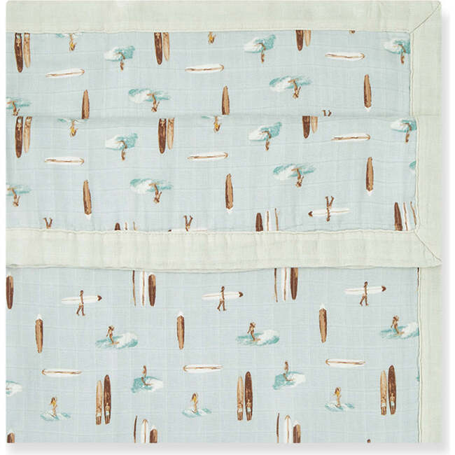 Vintage Surf Big Lovey Three-Layer Muslin Blanket