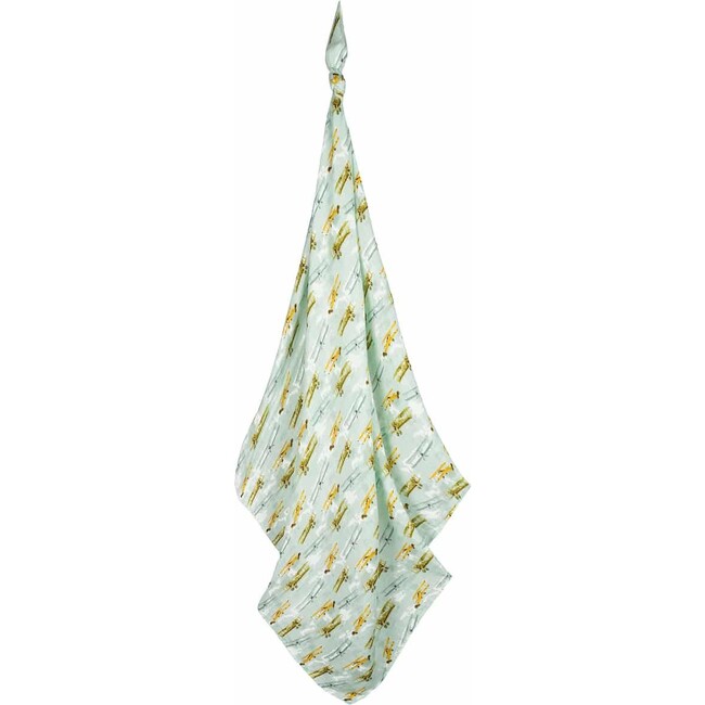 Vintage Planes Organic Cotton Muslin Swaddle Blanket