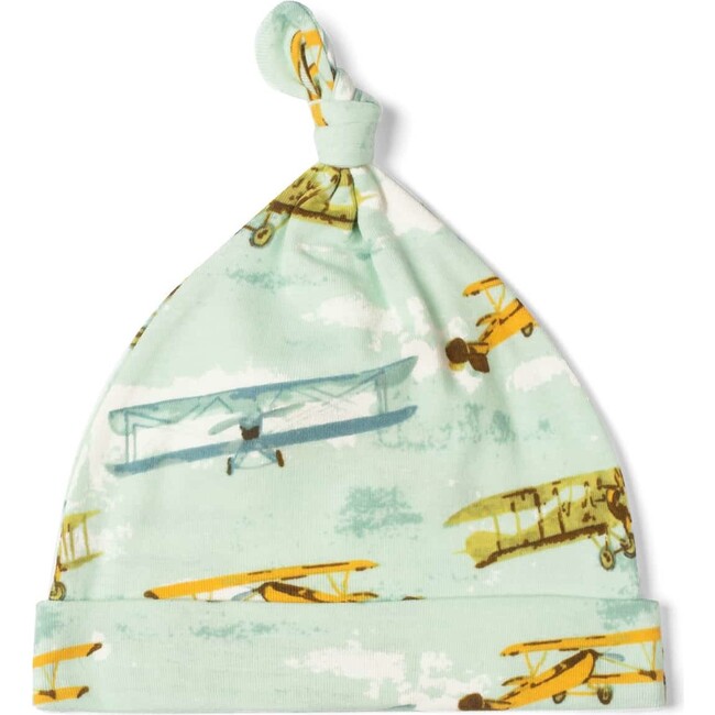 Vintage Planes Organic Cotton Knotted Beanie Hat