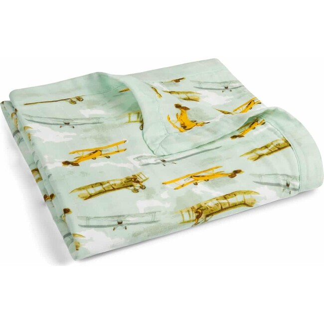 Vintage Planes Big Lovey Three-Layer Muslin Blanket