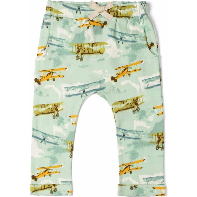 Vintage Planes Organic Cotton Baby Jogger Pants