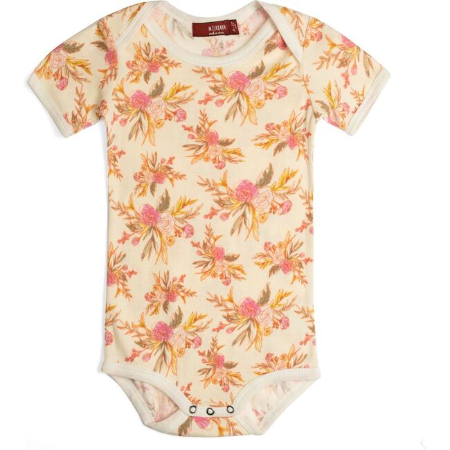 Vintage Floral Organic Cotton Short Sleeve One Piece