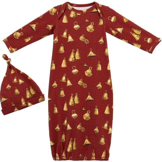 Vintage Bell Brushed Newborn Gown & Hat Set