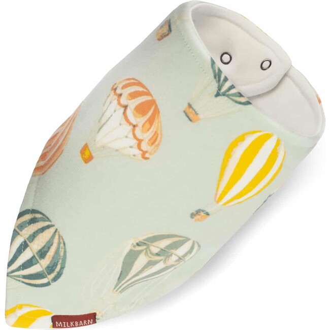 Vintage Balloons Organic Cotton Three-Layer Kerchief Bib