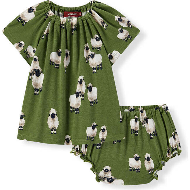 Valais Sheep Bamboo Dress & Bloomer Set
