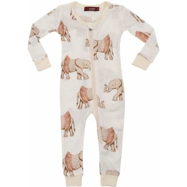 Tutu Elephant Bamboo Zipper Pajama