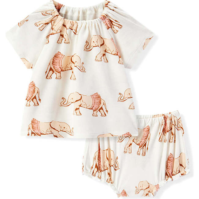 Tutu Elephant Bamboo Dress & Bloomer Set