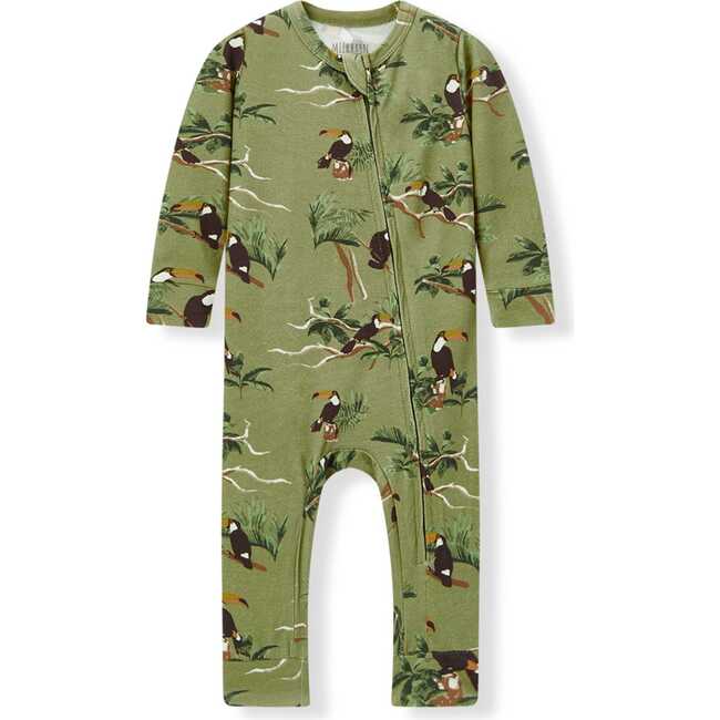 Toucan Cotton Stretch Zipper Pajama