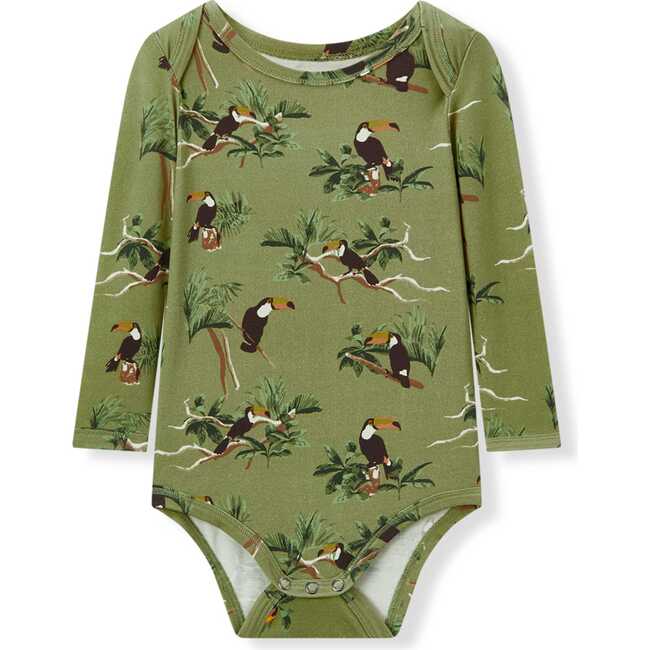 Toucan Cotton Stretch Long Sleeve One Piece