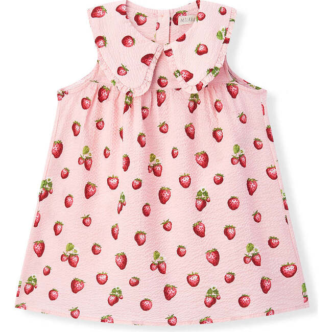 Strawberry Ruffle Collar Dress