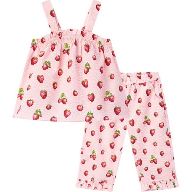 Strawberry Ruffle Tank and Pant Set