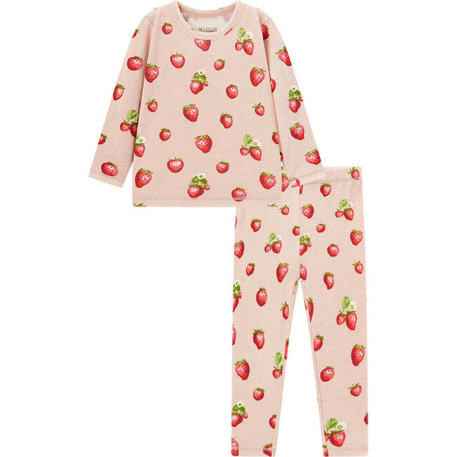 Strawberry Organic Cotton Long Sleeve Two Piece Pajama Set