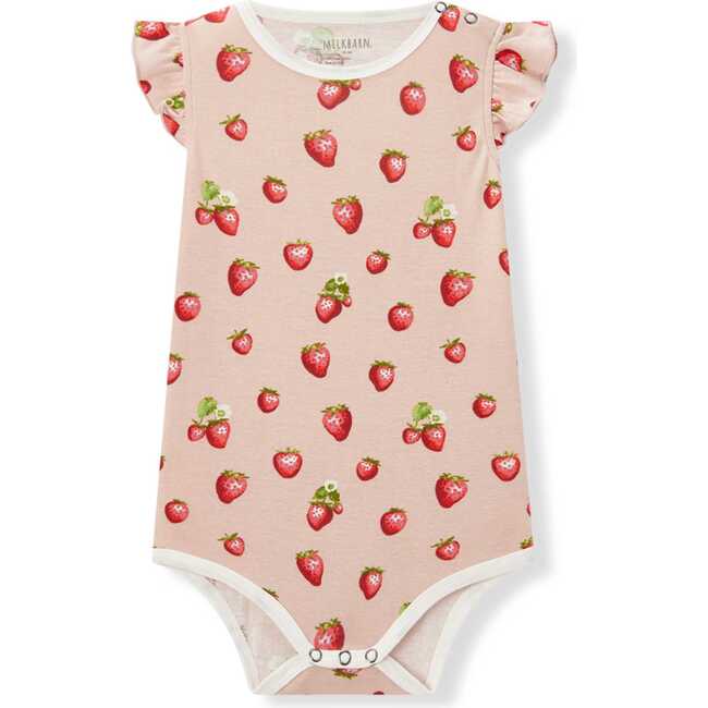 Strawberry Organic Cotton Ruffle One Piece