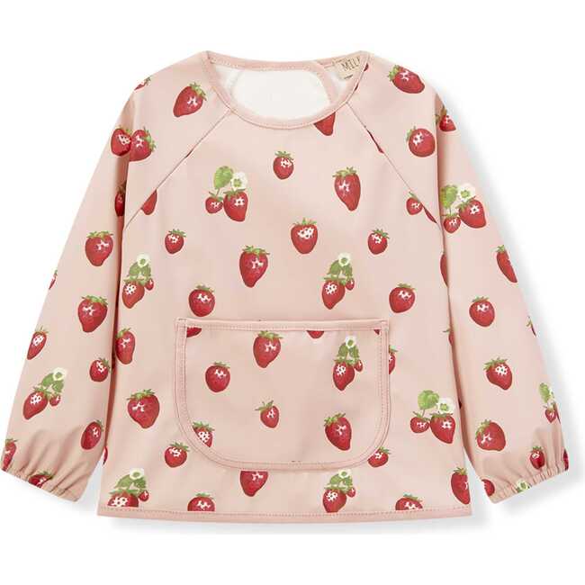 Strawberry Long Sleeve Pocket Bib
