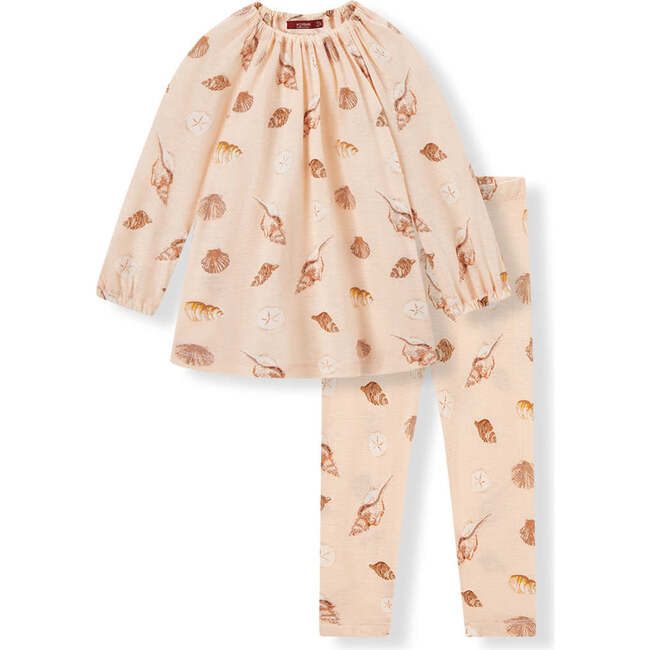Seashells Bamboo Dress & Legging Set