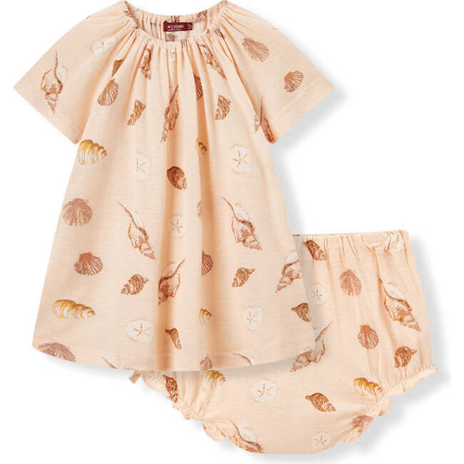 Seashells Bamboo Dress & Bloomer Set