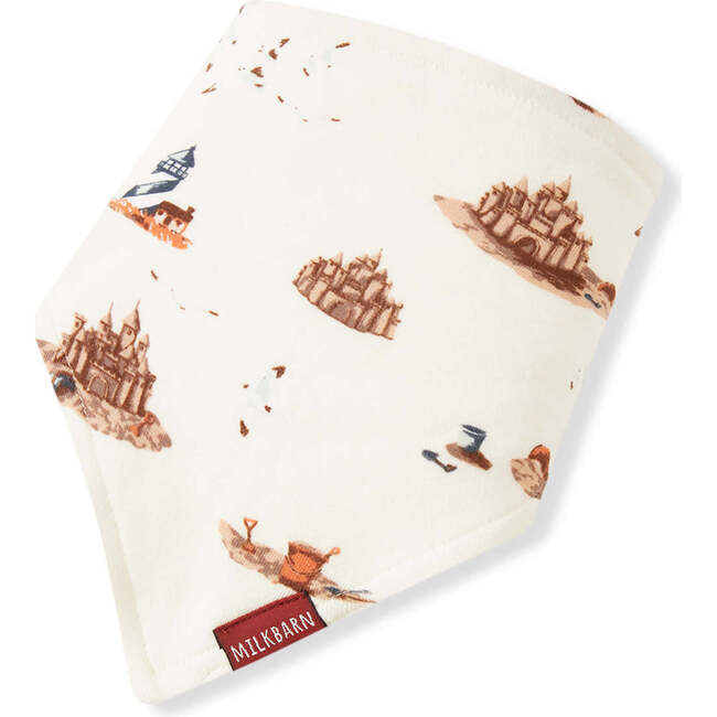 Sandcastle Organic Cotton Three-Layer Kerchief Bib