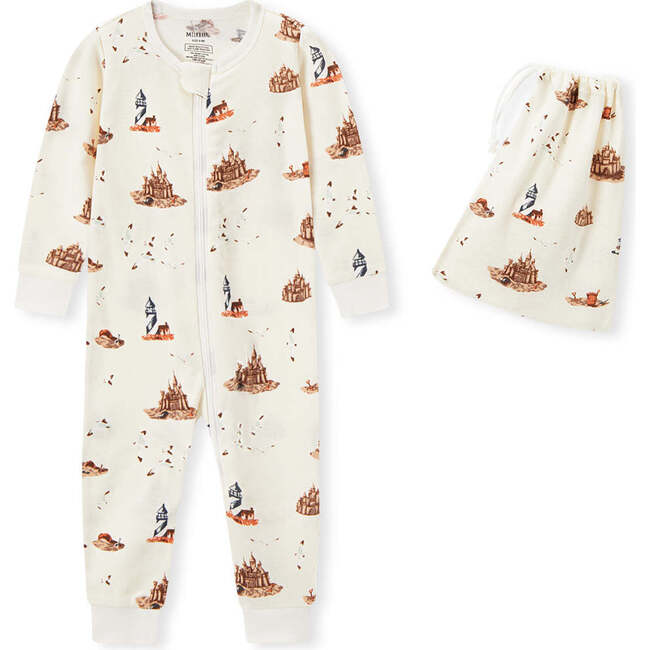 Sandcastle Organic Cotton Zipper Pajama