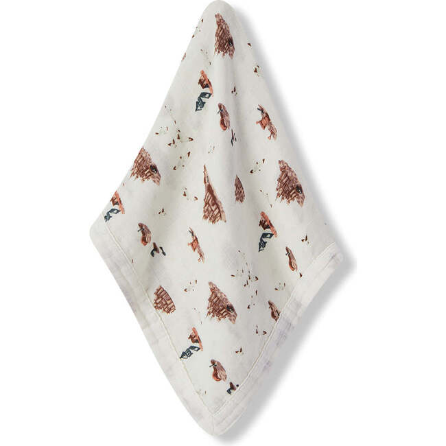 Sandcastle Mini Lovey Two-Layer Muslin Security Blanket