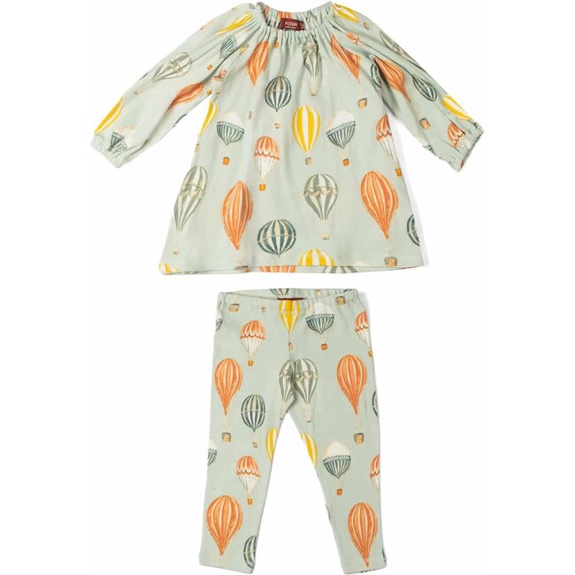 Vintage Balloons Organic Cotton Dress & Legging Set